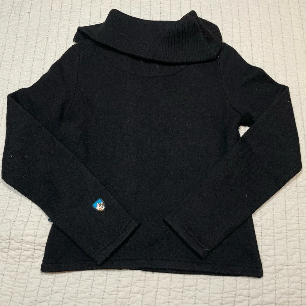 Black Kuhl Wool Zip Up Prague Sweater Size S - Picture 10 of 10
